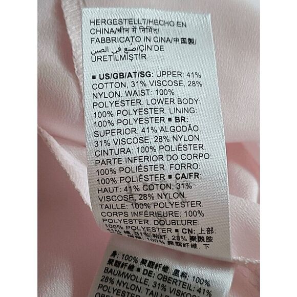 Pink Blush Lace Cocktail A-Line Long Sleeve Elegant Romantic Classy Dress XXL NW - Picture 8 of 16